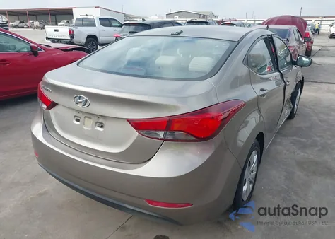 2016 Hyundai Elantra Se from USA, damaged, VIN 5NPDH4AE2GH665572